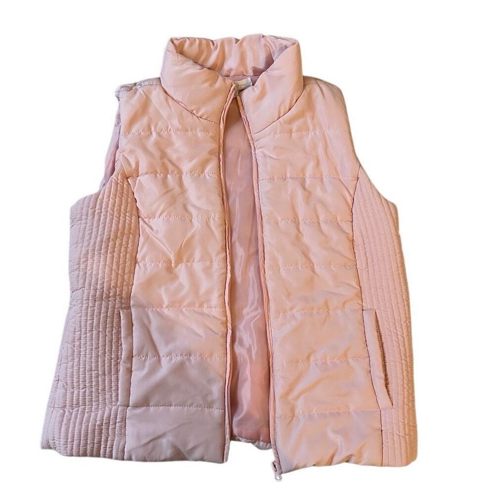 New York & Company Pink Puffer Spring Vest